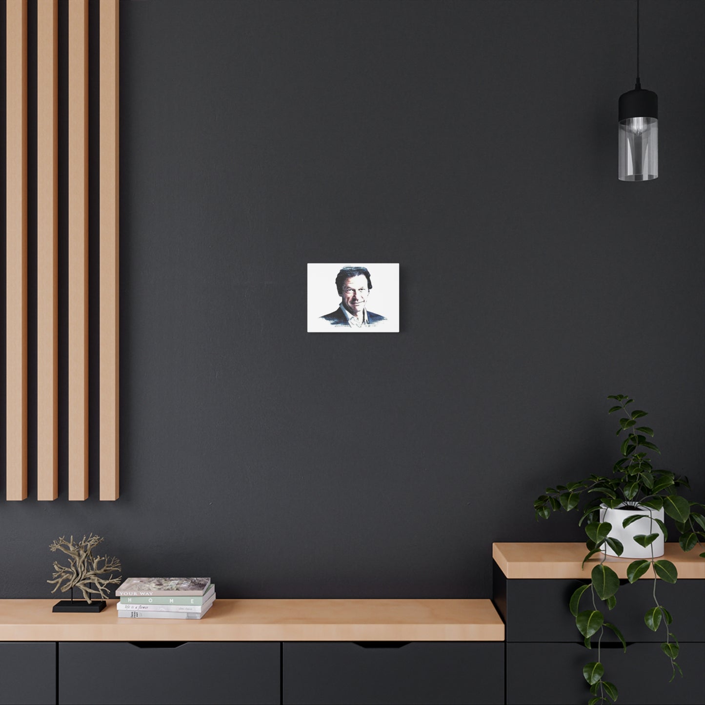 Portrait Canvas Print - Minimalist Male Portrait Matte Stretched Wall Art