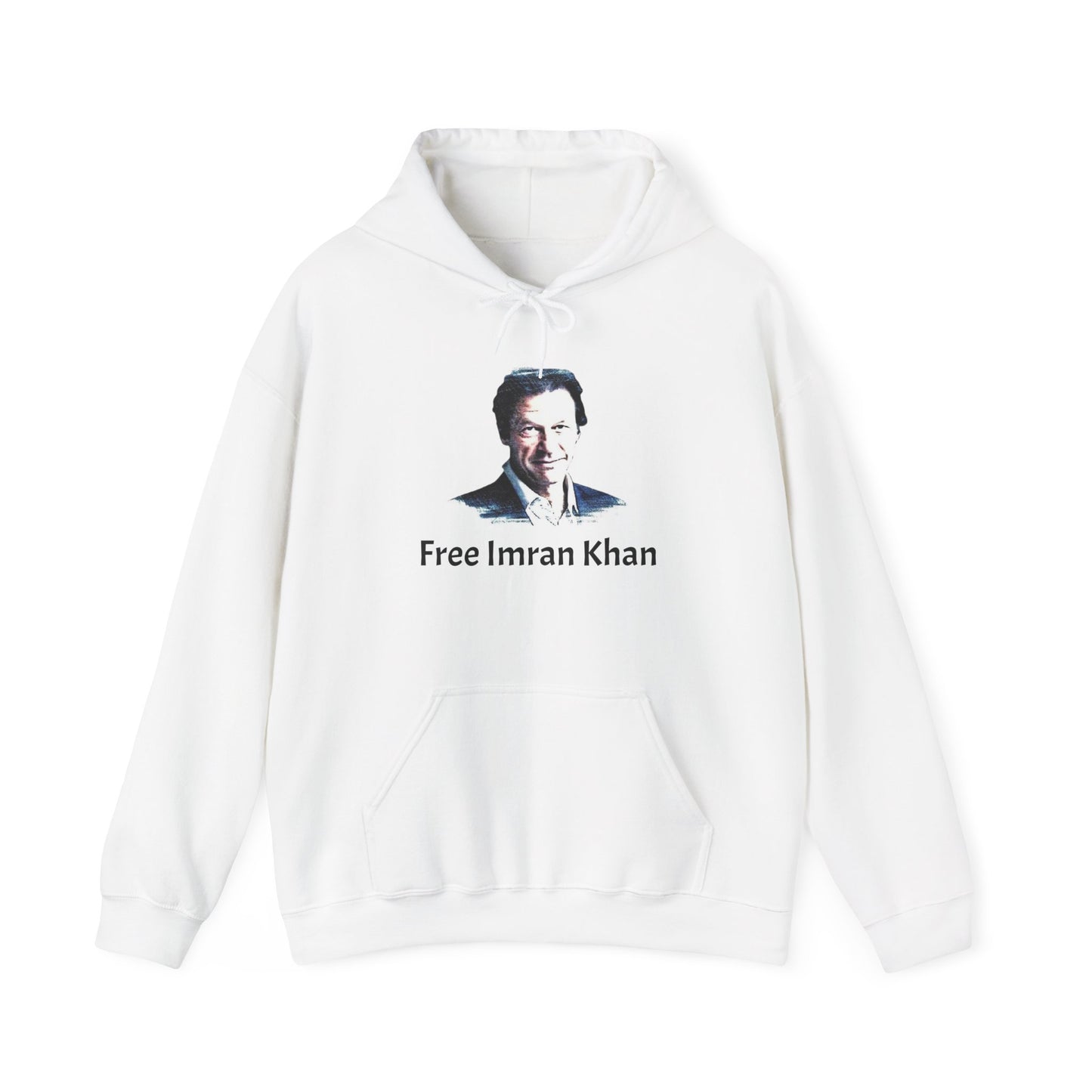 Portrait Unisex Heavy Blend™ Hooded Sweatshirt with Imran Khan Face Print Pullover