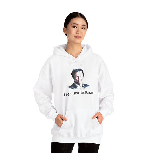 Portrait Unisex Heavy Blend™ Hooded Sweatshirt with Imran Khan Face Print Pullover