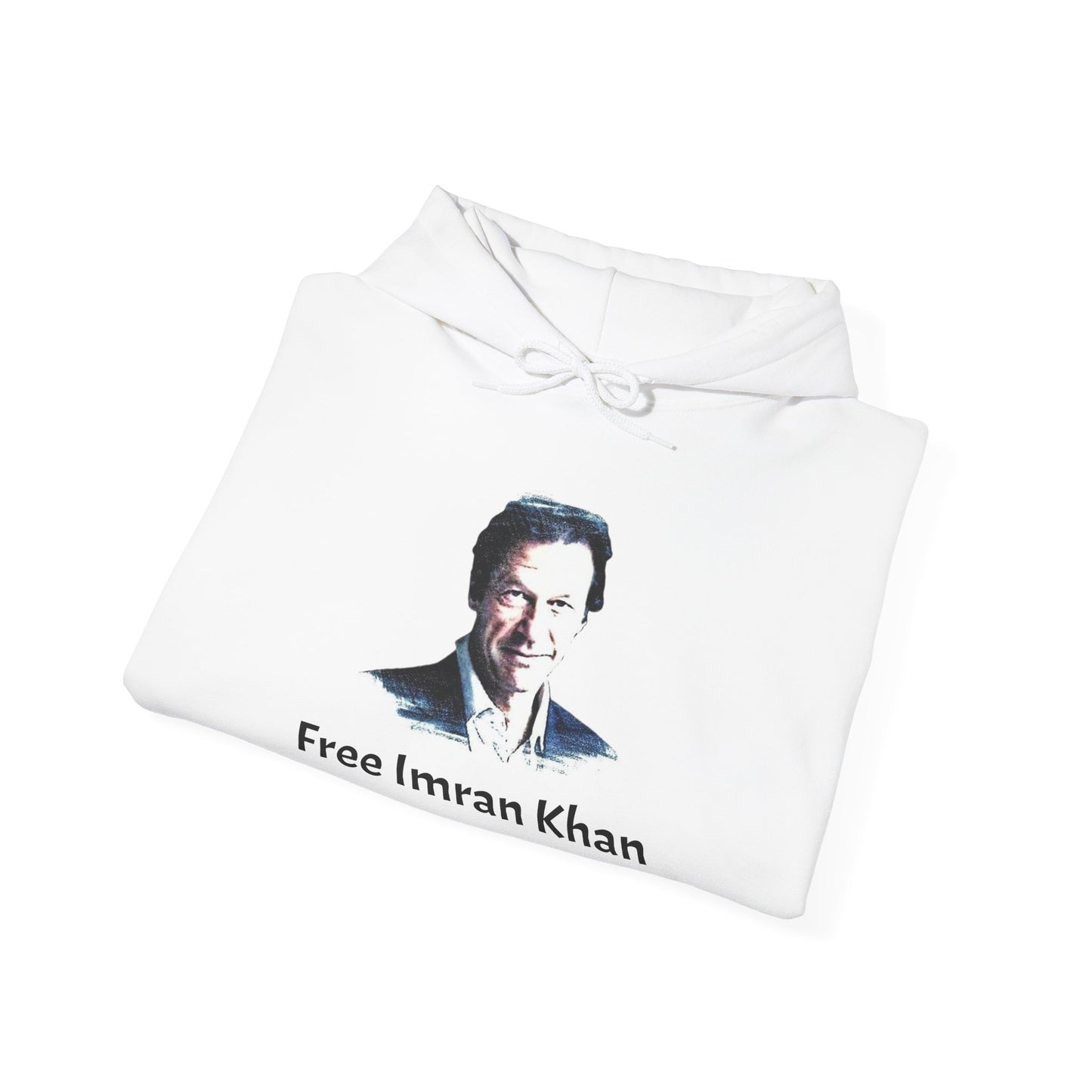 Portrait Unisex Heavy Blend™ Hooded Sweatshirt with Imran Khan Face Print Pullover