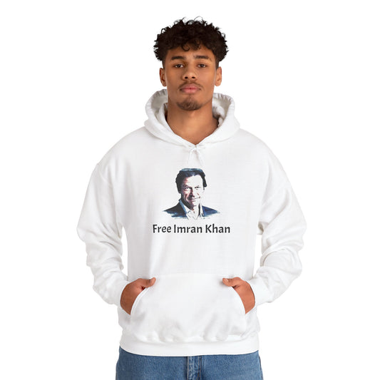 Portrait Unisex Heavy Blend™ Hooded Sweatshirt with Imran Khan Face Print Pullover